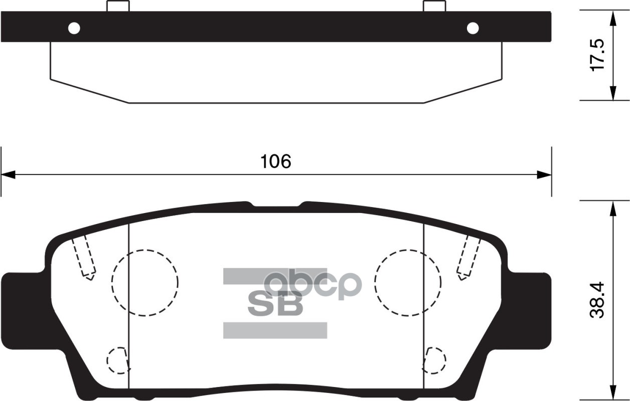 Колодки задние SANGSIN BRAKE SP2022